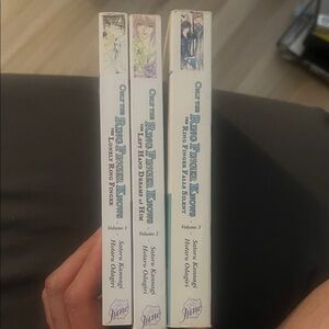 Manga Collection with White and Blue Covers